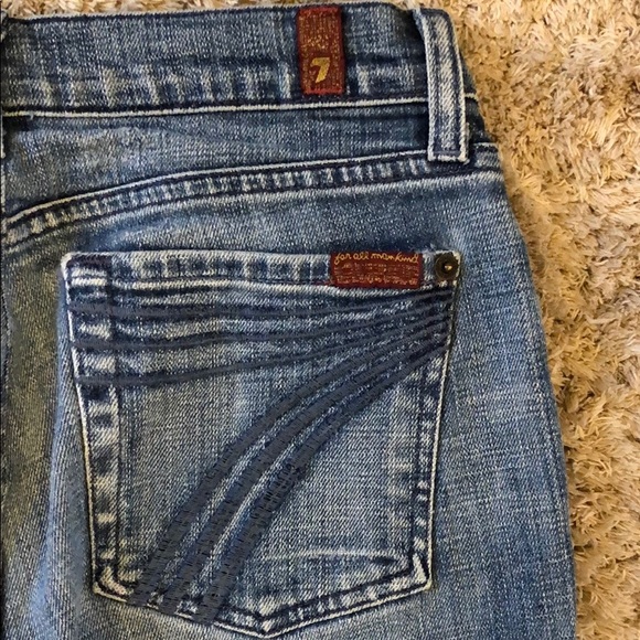 7 For All Mankind Crop Dojo Embroidered 7’s Jean - Picture 2 of 7